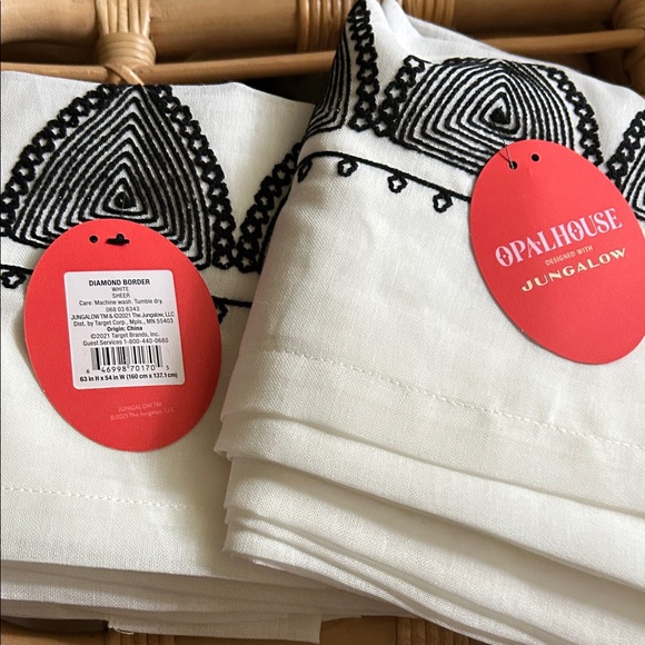 Opalhouse Jungalow Set of 2 Diamond Border Panels. 63”H x 54” W . - Picture 4 of 4